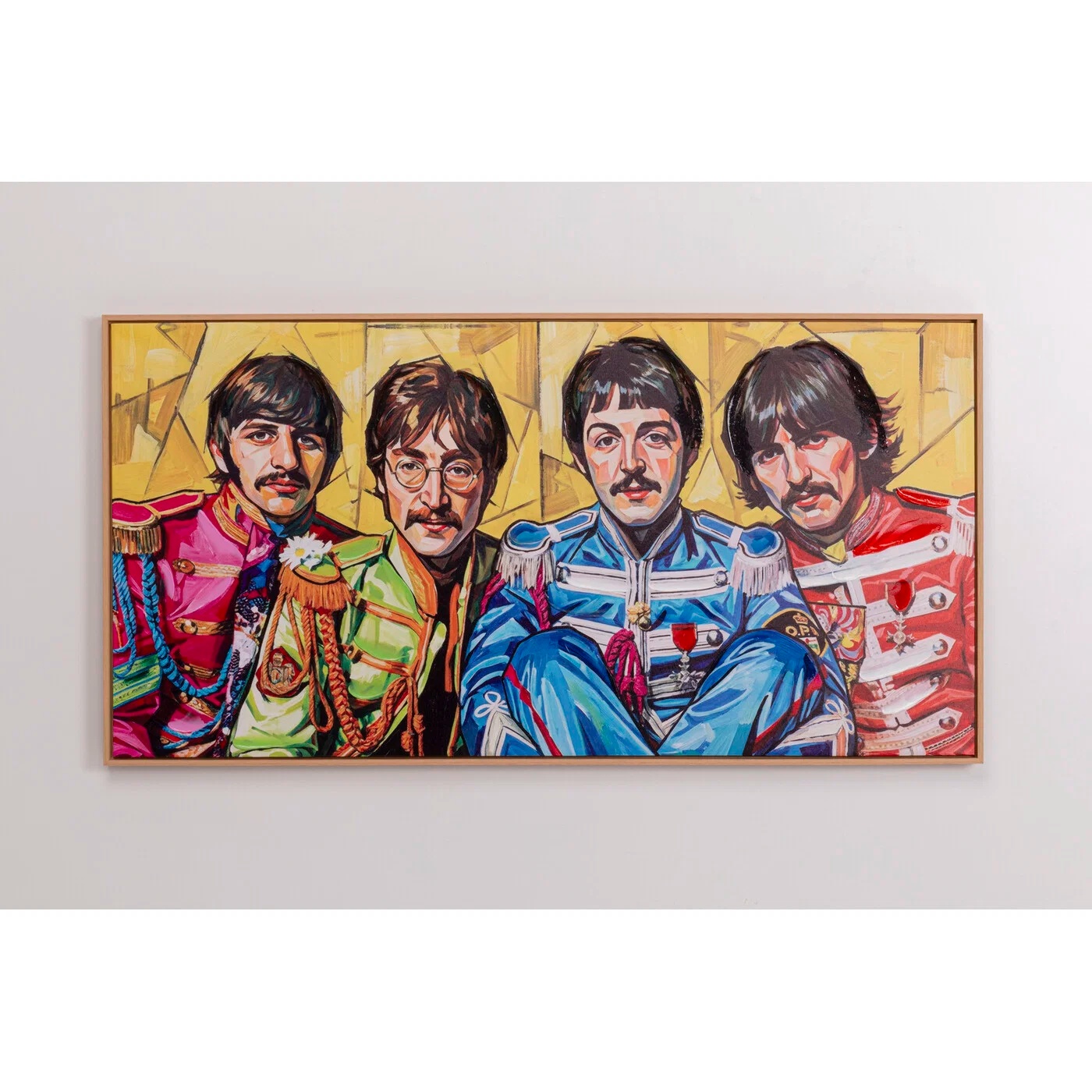 Wandbild Pop-Art Musikerquartett 122 × 62 cm