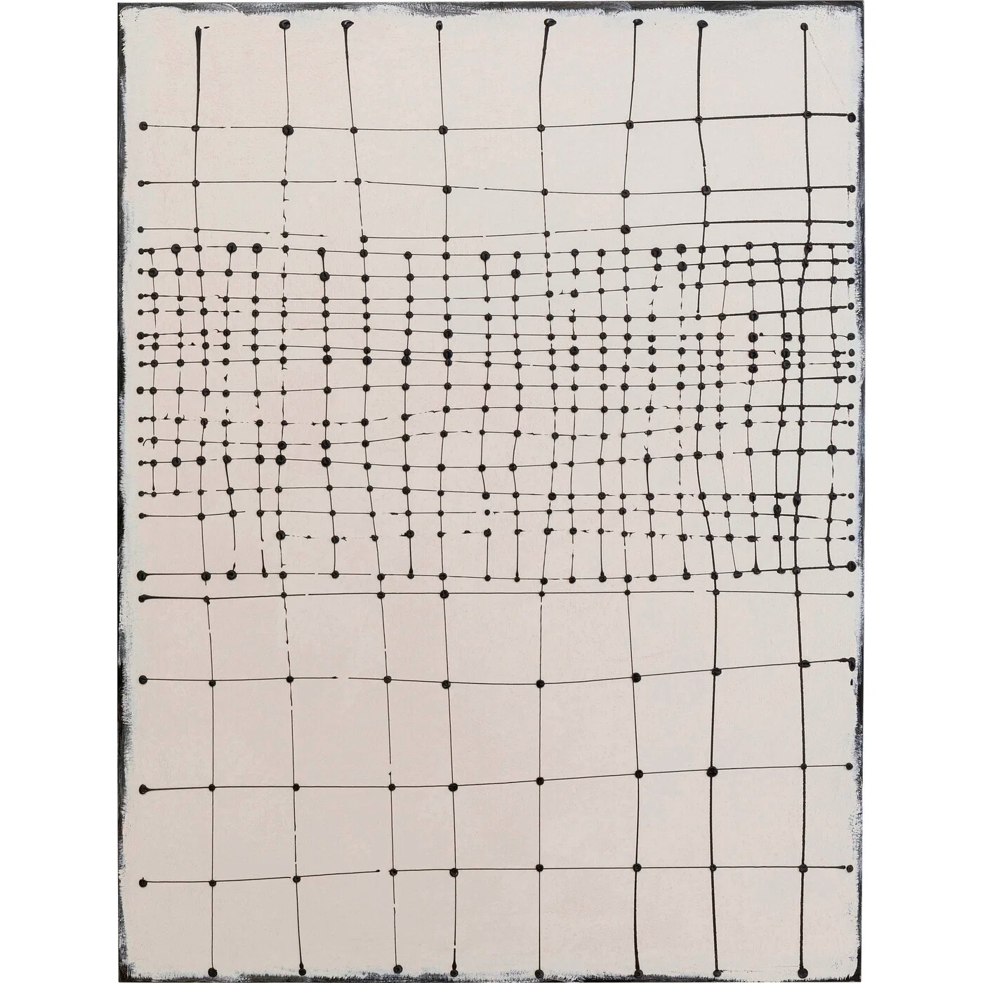 Wandbild Schwarzes Raster 90 × 120 cm