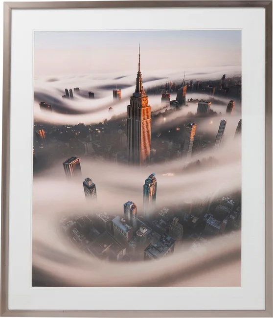 Wandbild Stadt über den Wolken 90 × 100 cm