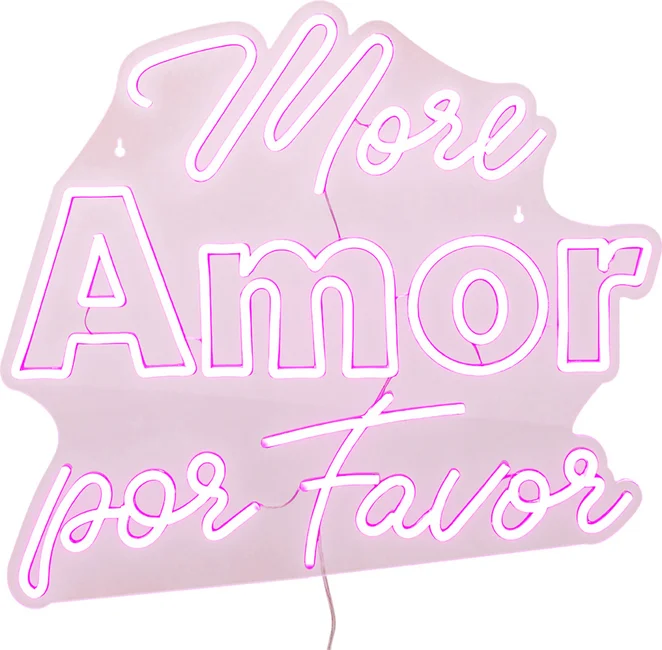 Wandleuchte Lichtschrift Amor 46 cm