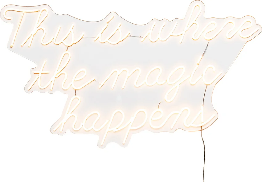 Wandleuchte Lichtschrift Magie 56 cm