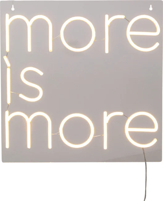 Wandleuchte Lichtschrift Mehr 40 cm