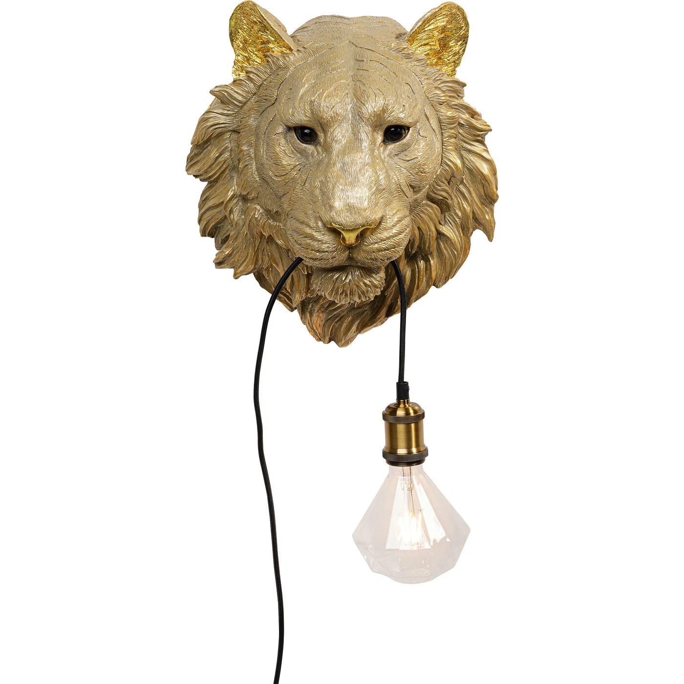 Wandleuchte Raubkatze Gold 38 cm