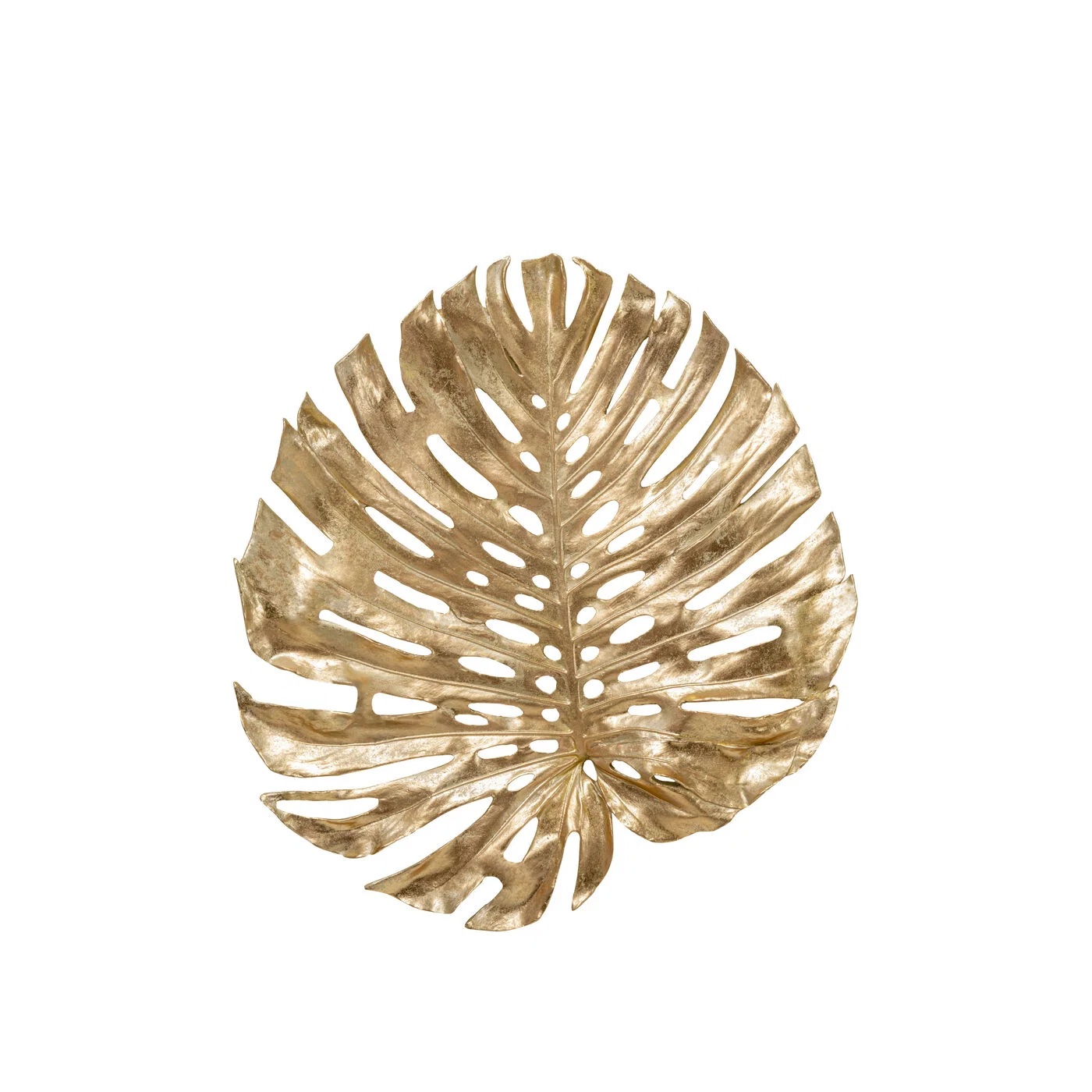 Wandobjekt Blatt Gold 62 cm