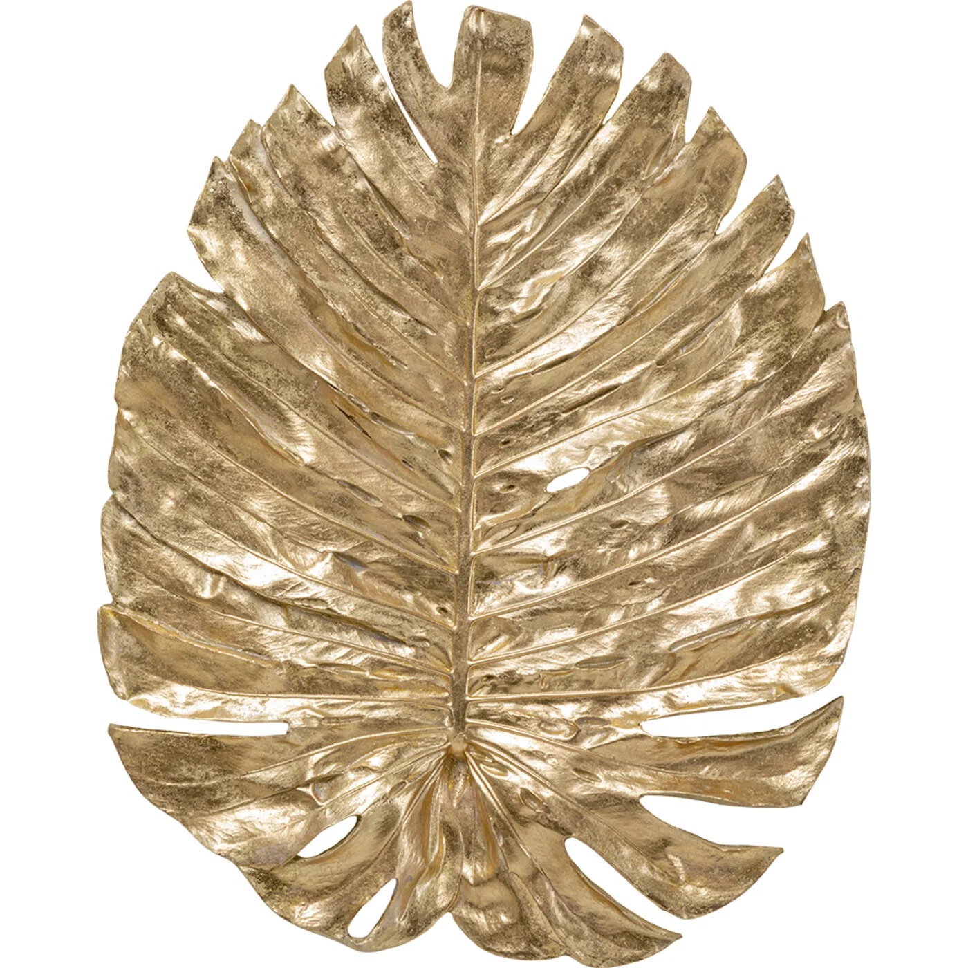 Wandobjekt Blatt Gold 83 cm