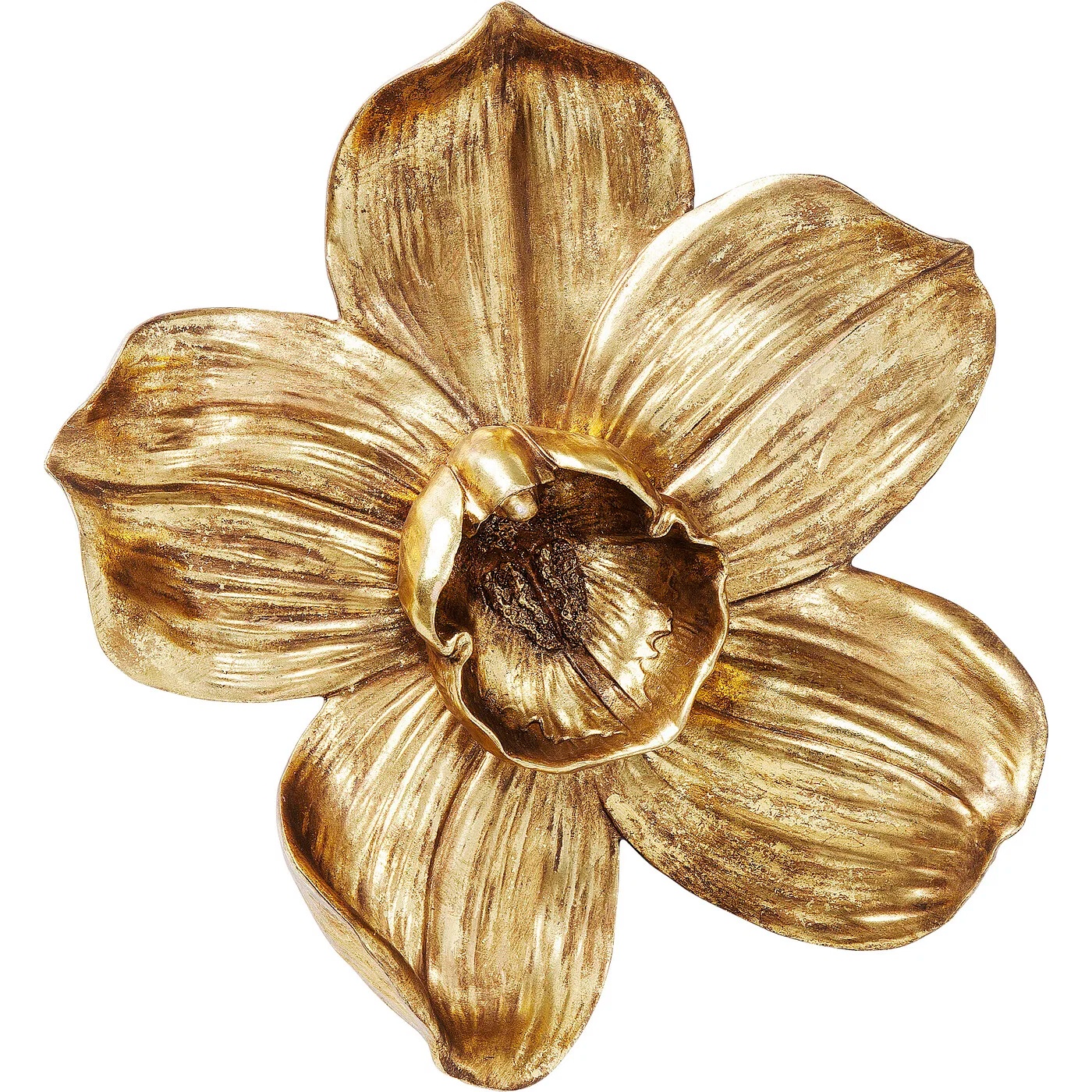 Wandobjekt Goldene Blume 44 cm