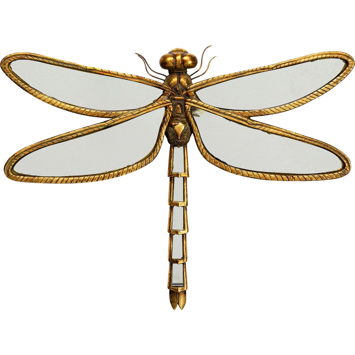 Wandobjekt Libelle Gold 46 × 36 cm
