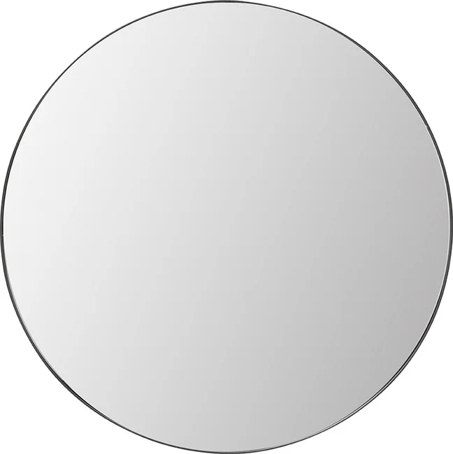 Wandspiegel Rundsaum Schwarz Ø 100 cm