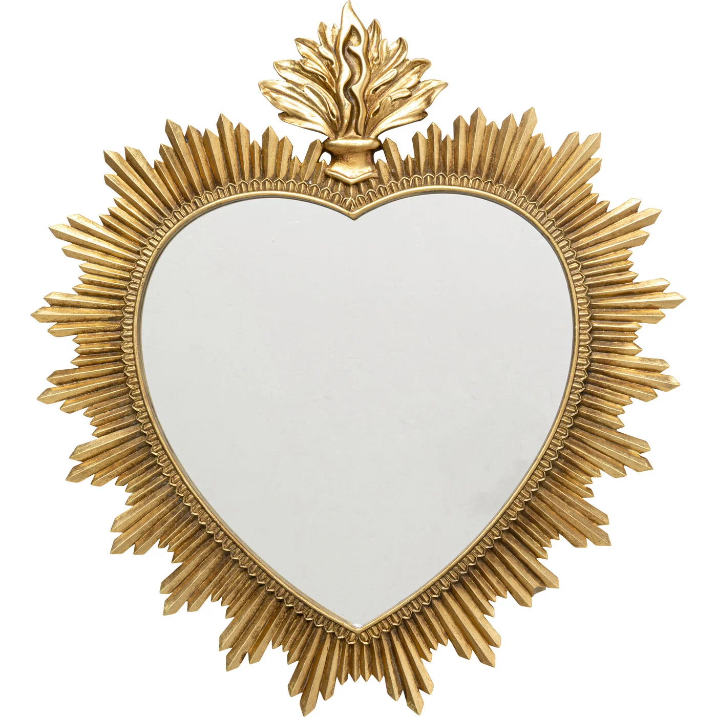 Wandspiegel Goldherz 49 × 54 cm