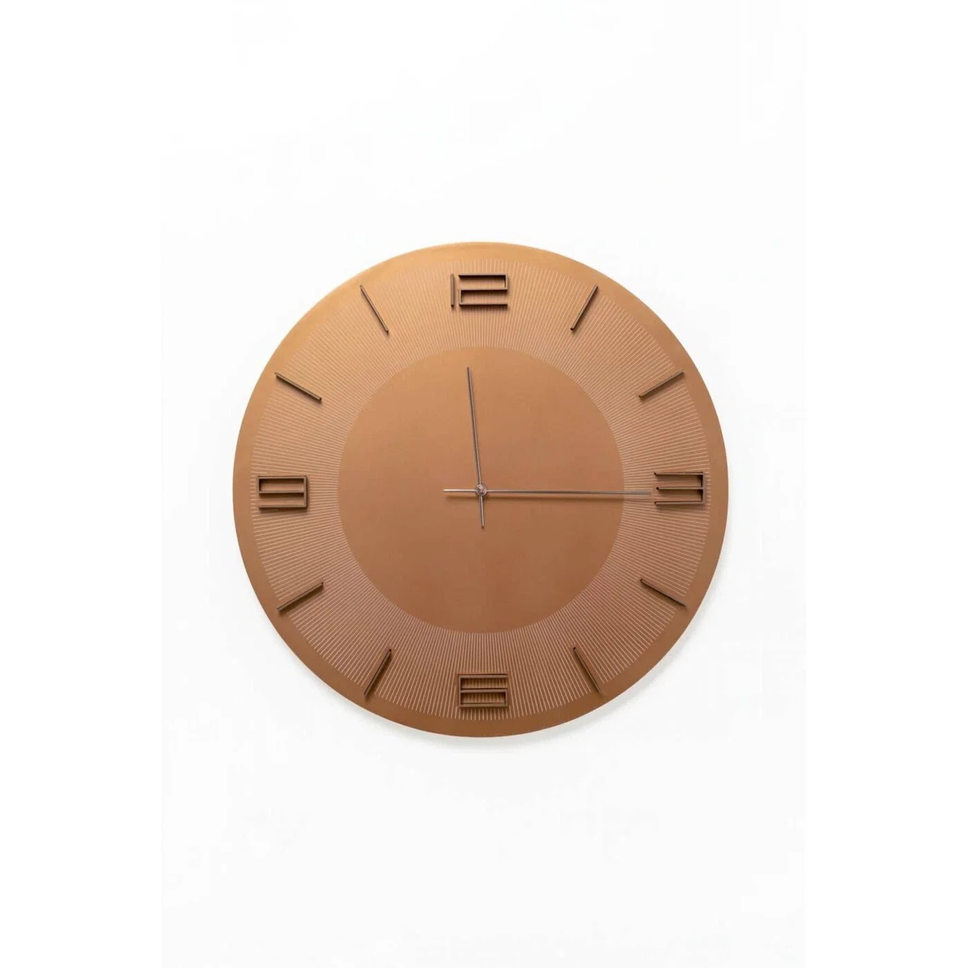 Wanduhr Rund in Kaffeebraun Ø 49 cm