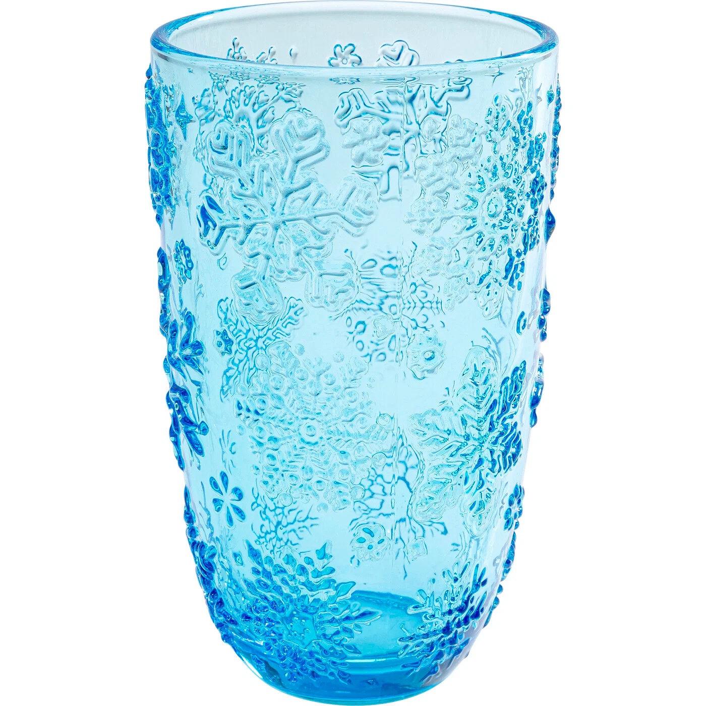 Wasserglas Blütenschliff Blau – 24er-Set