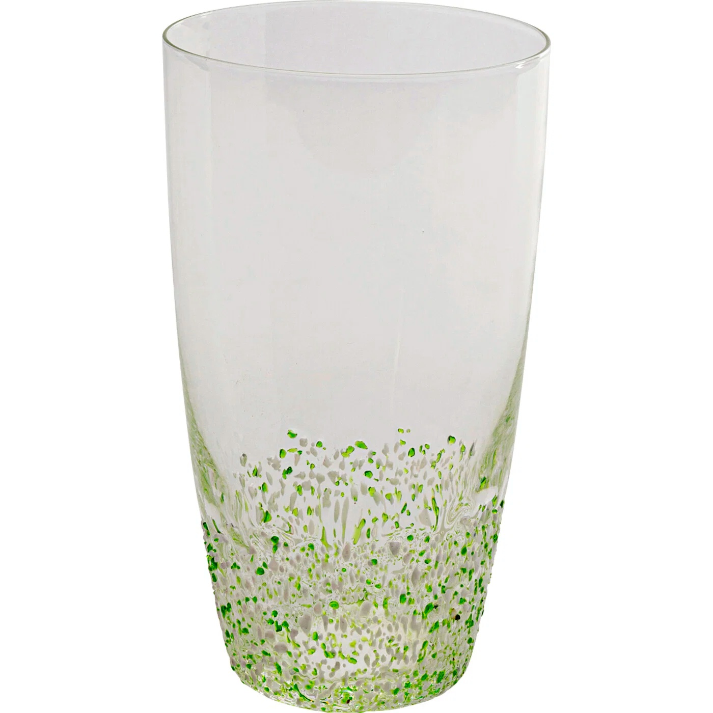Wasserglas Farbpunkte Grün 15 cm – 24er-Set