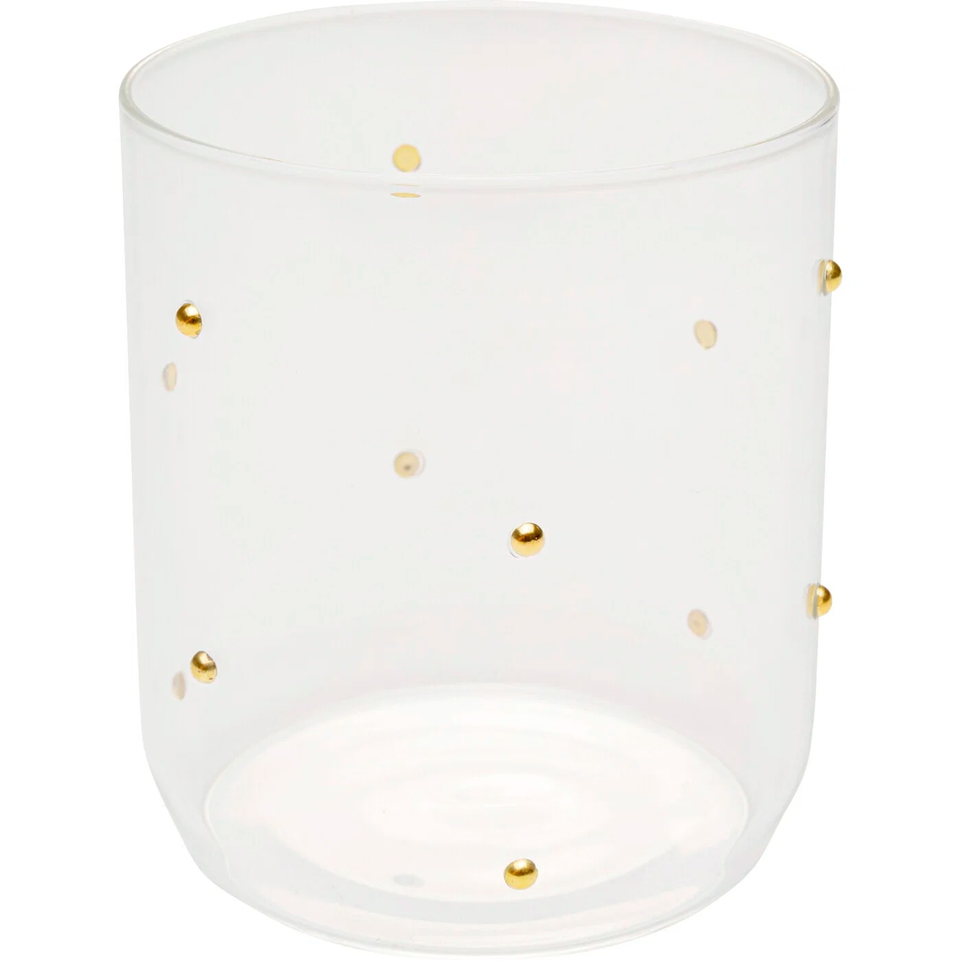 Wasserglas Punktglanz Gold 9cm – 16er-Set
