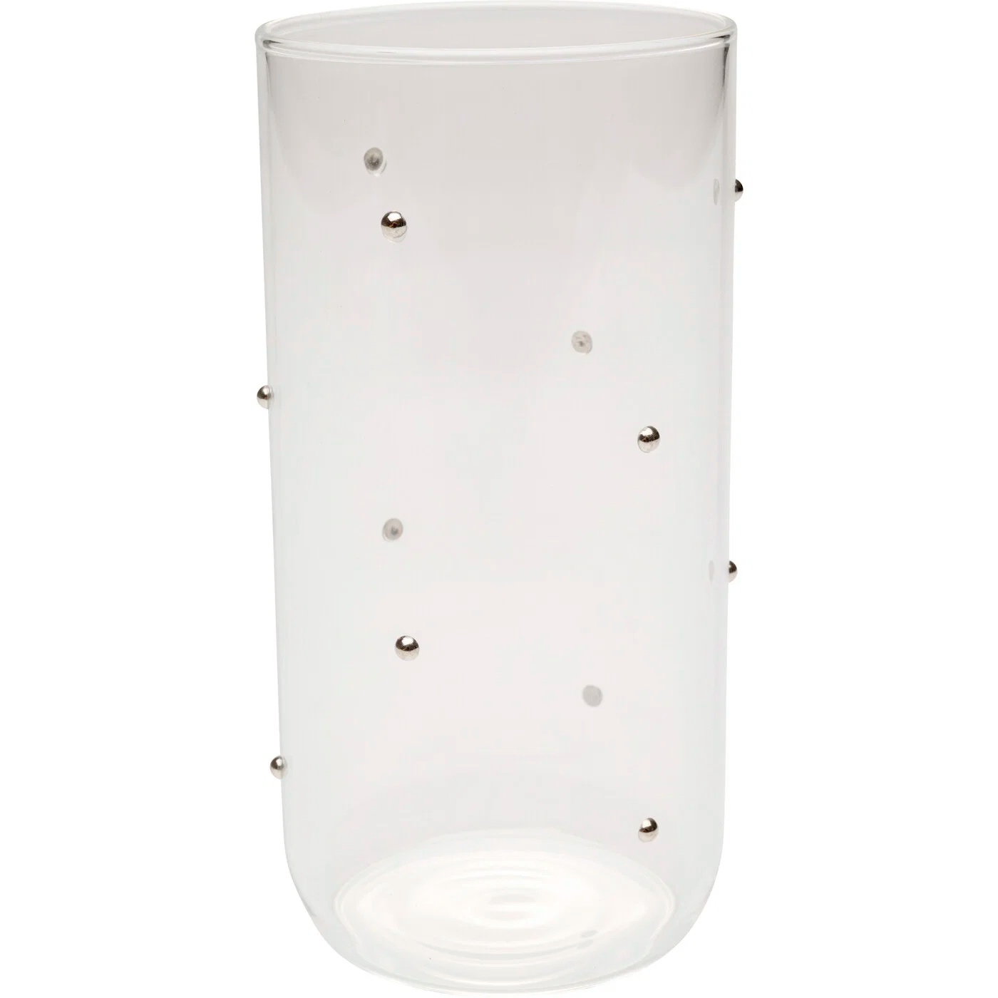 Wasserglas Punktglanz Silber 14cm – 16er-Set