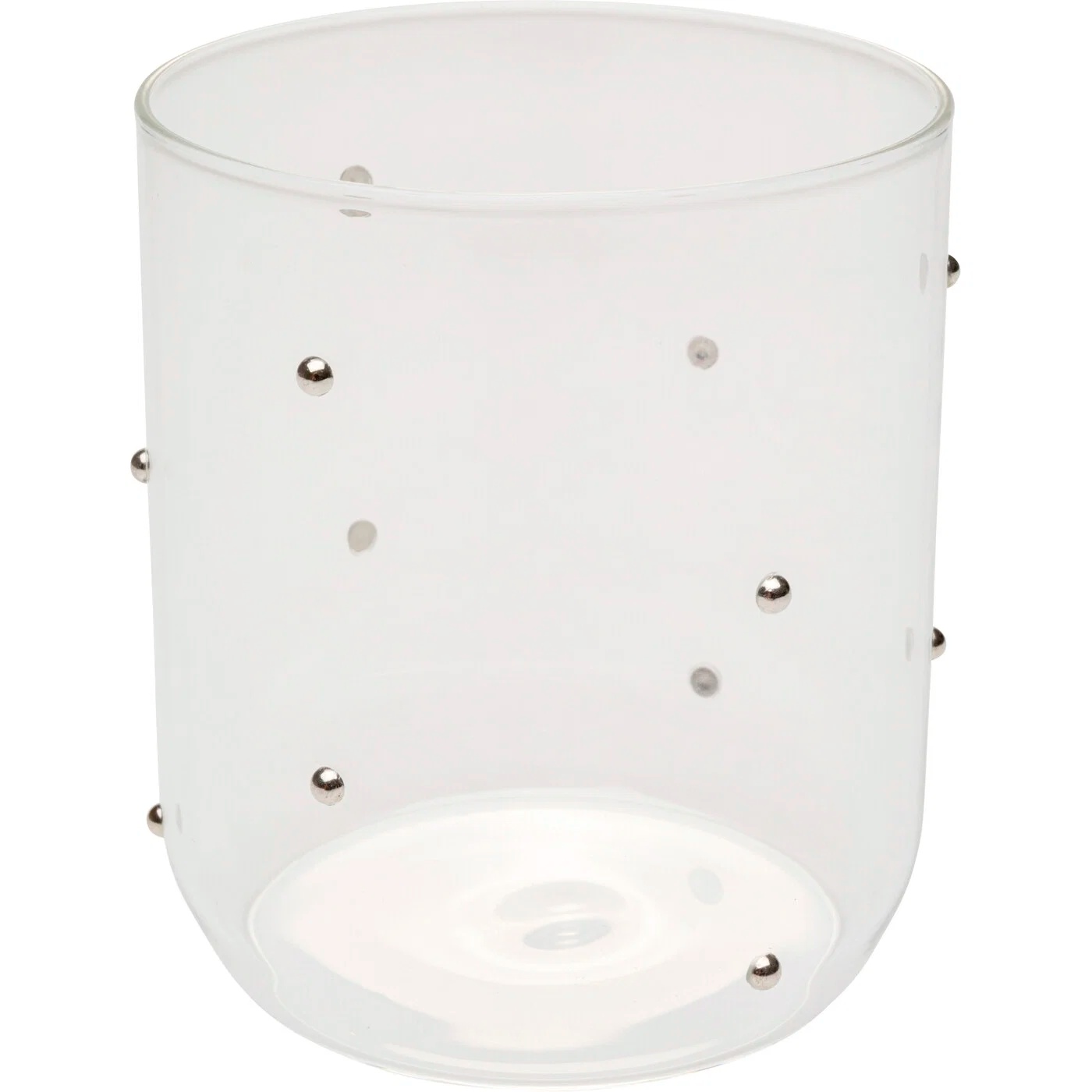 Wasserglas Punktglanz Silber 9cm – 16er-Set