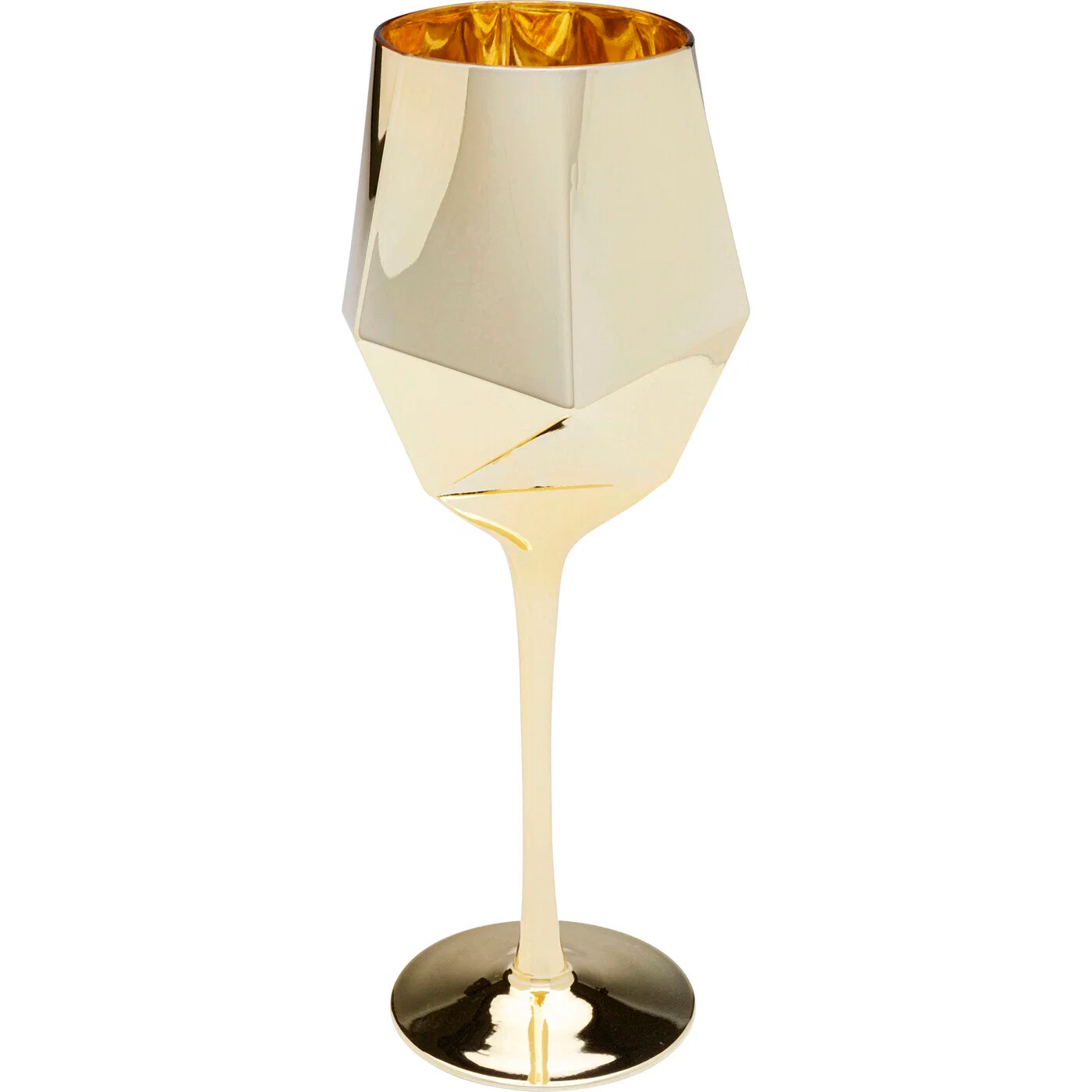 Weinglas Facettenschliff Gold – 12er-Set