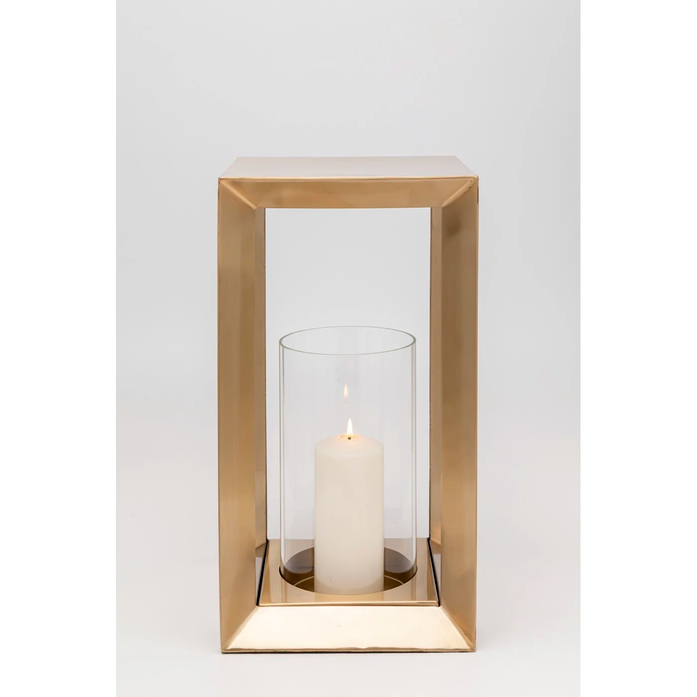 Windlicht Rahmenform Gold 36 cm