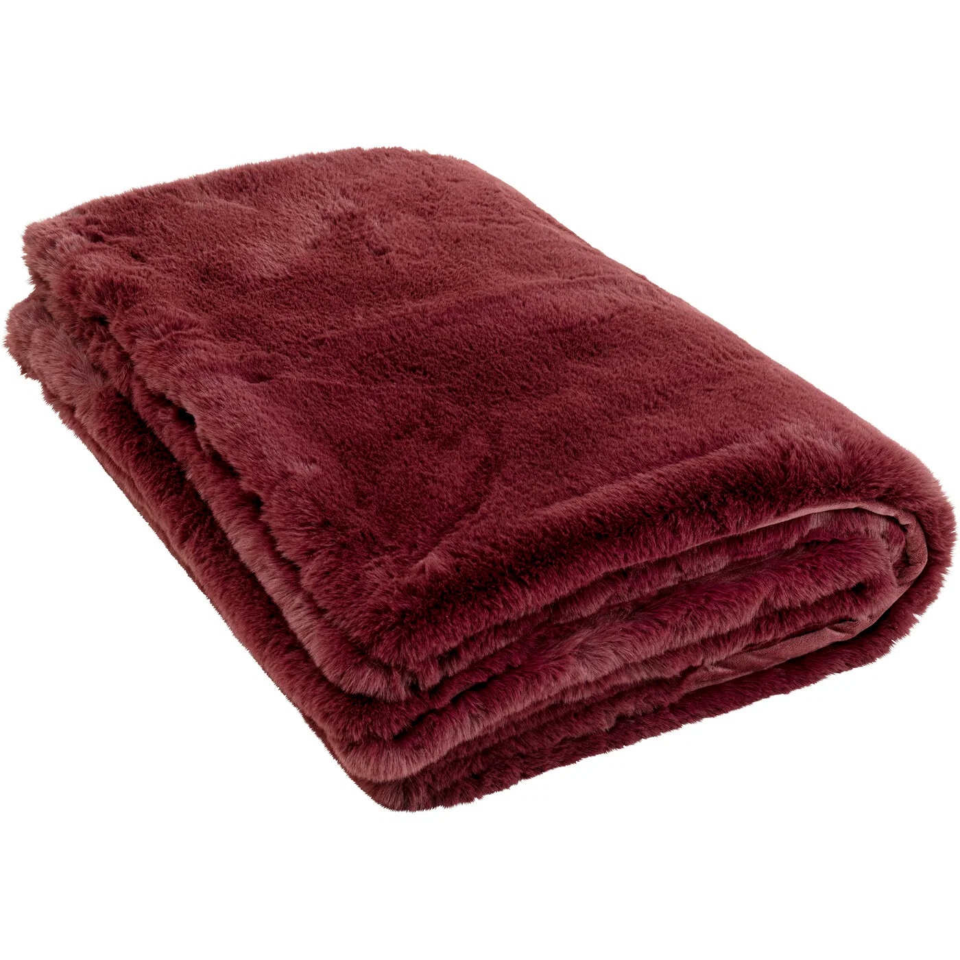 Wohndecke Flausch Aubergine 150×200 cm