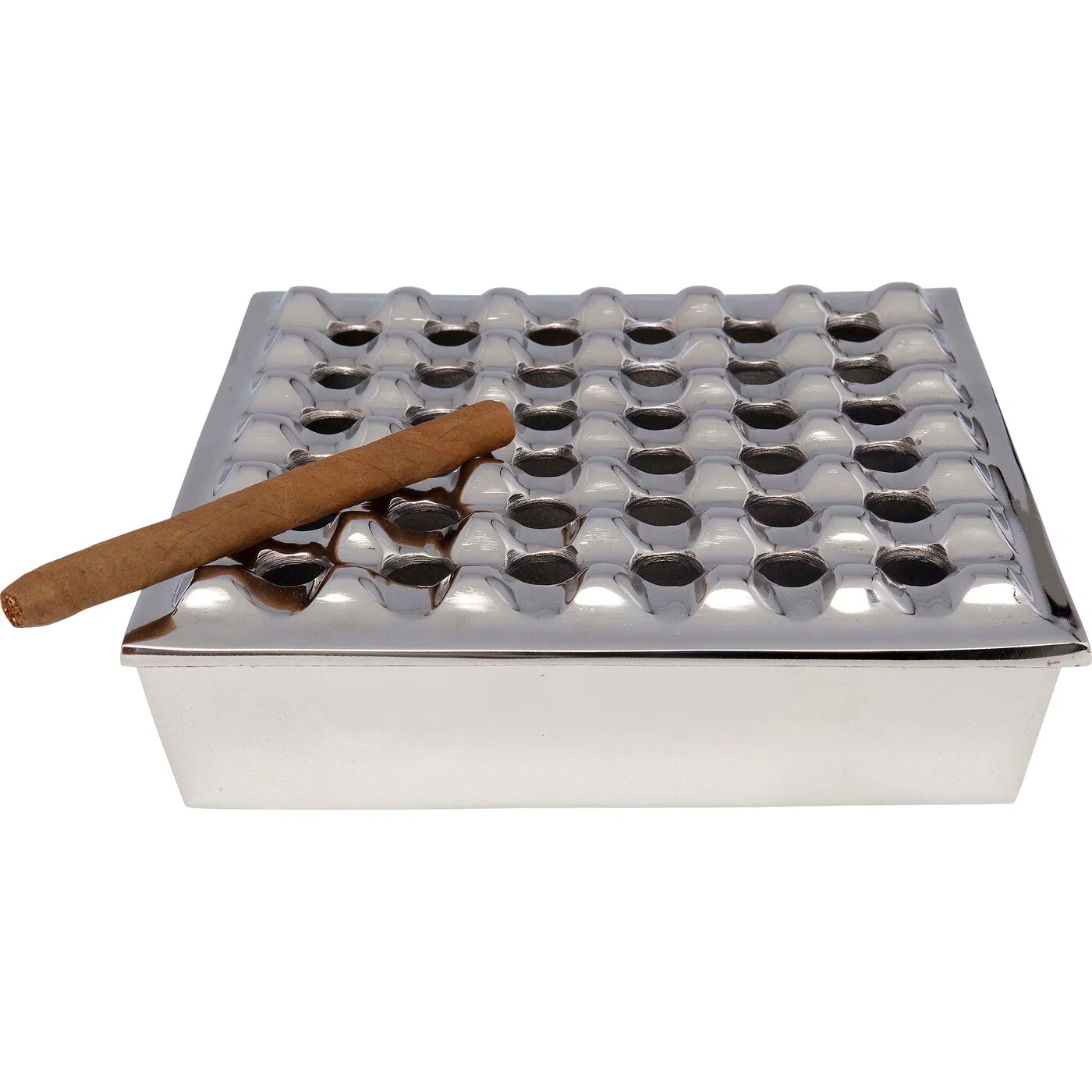 Zigarrenbox Silber 25 × 25 cm